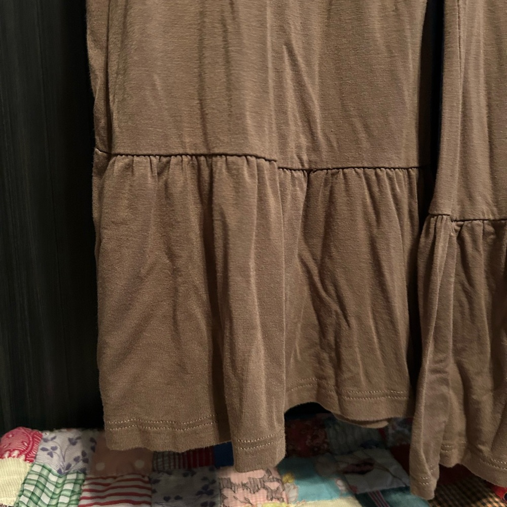 Brown Ruffle Pants - Picture 2 of 4